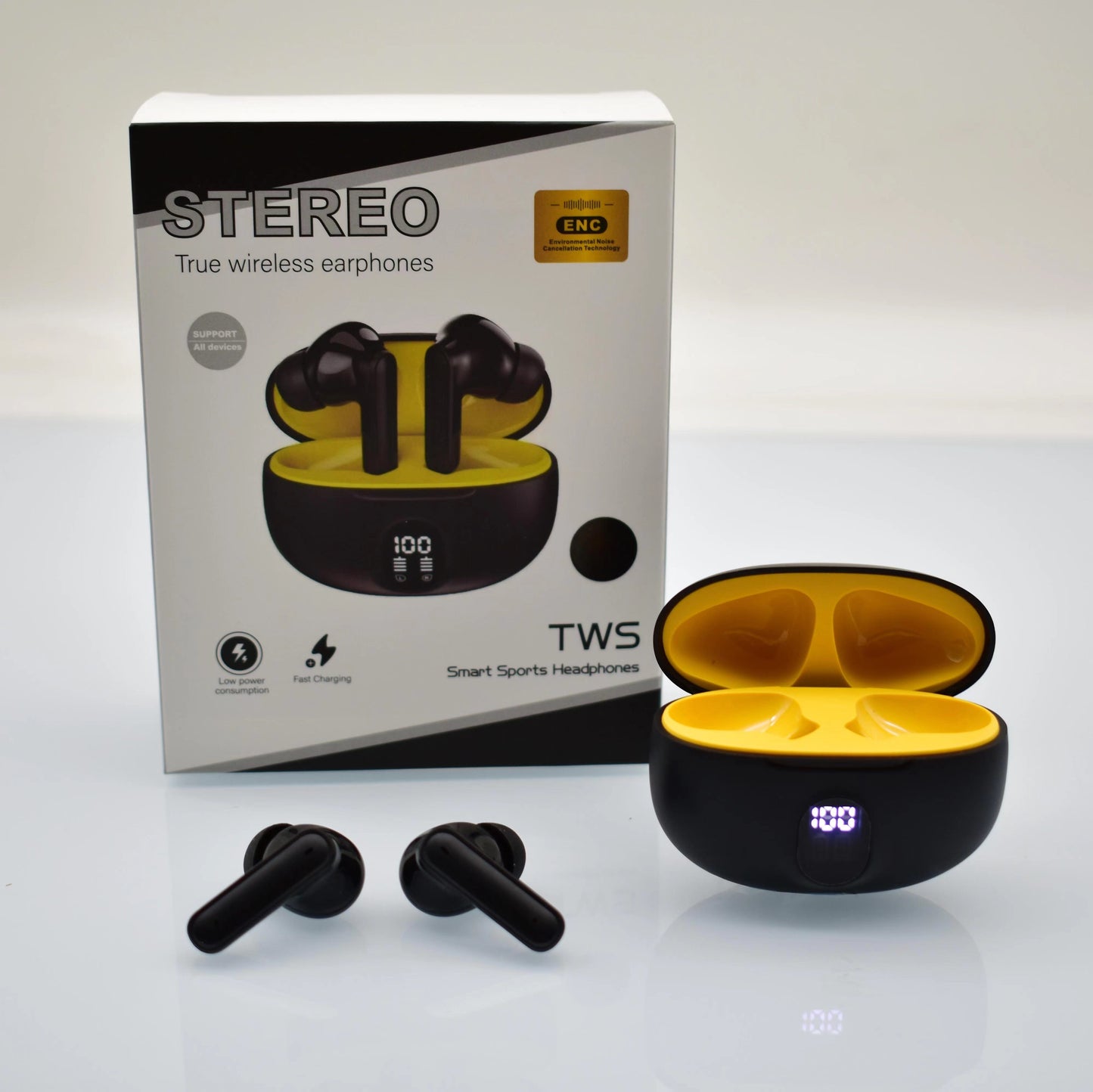 Stereo TWS ENC Wireless Earbuds – Pure Sound, Zero Distractions