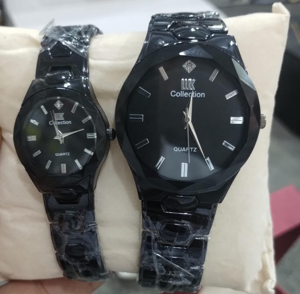 Dual-Tone Luxury Couple Watch Set