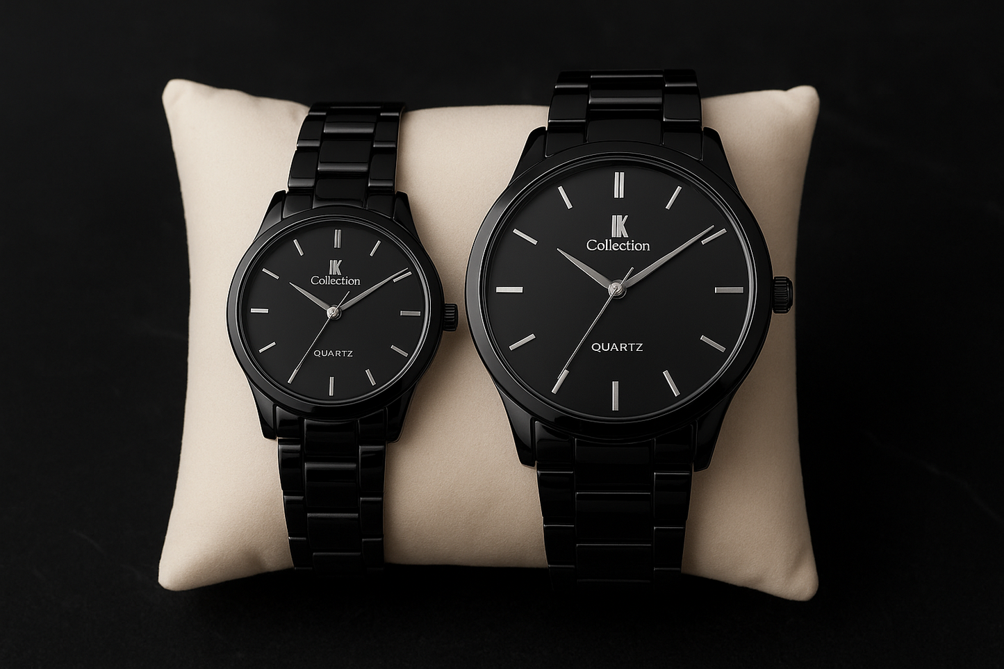 Dual-Tone Luxury Couple Watch Set