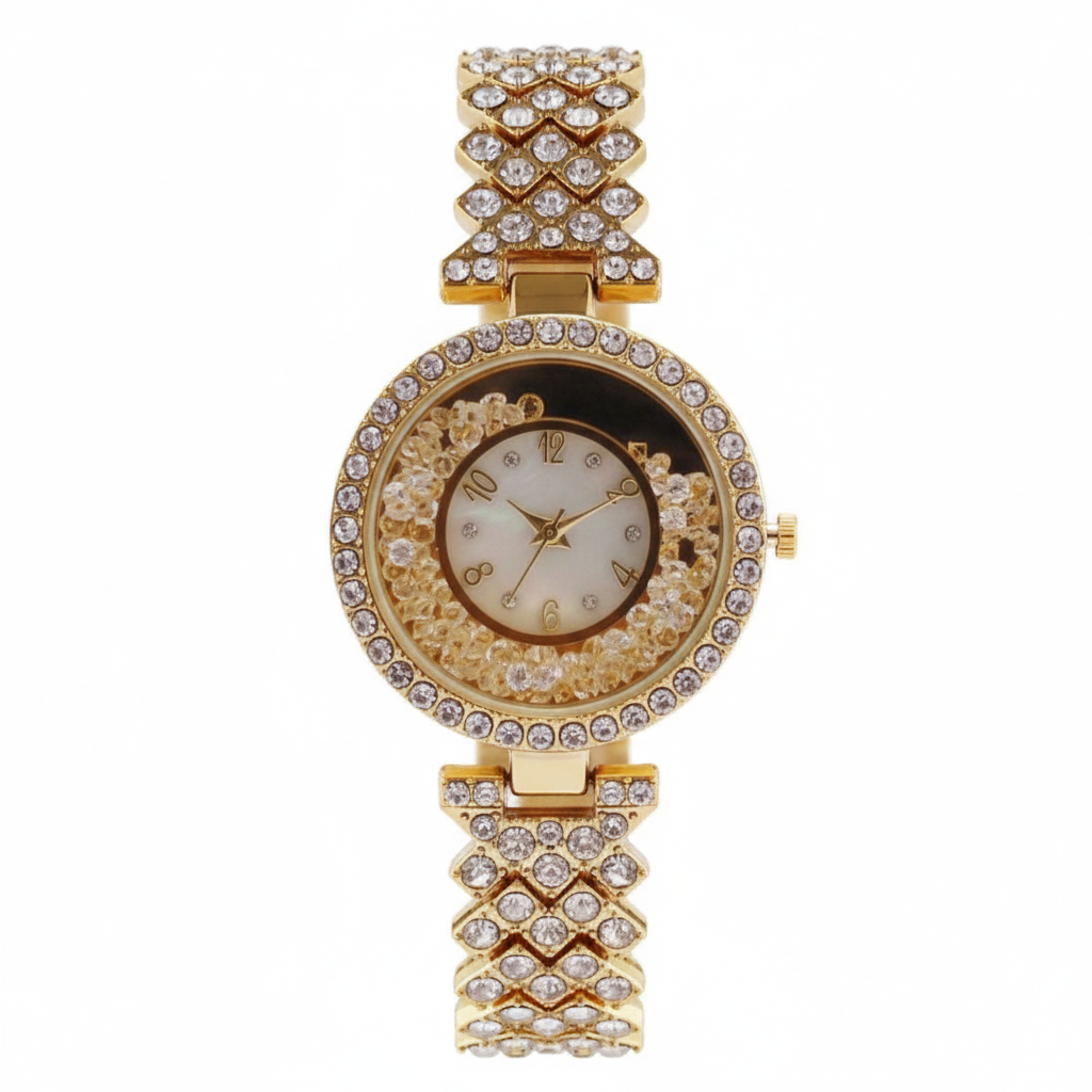 Fashion Diamond Women's Watch Quartz Leisure Luxury Watch (Without Box)