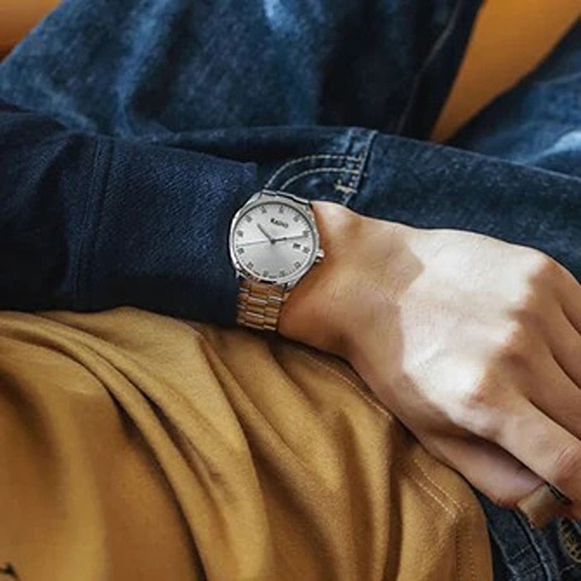 RADO🌟Men's Formal  Wrist Watch with Stainless Steel Chain