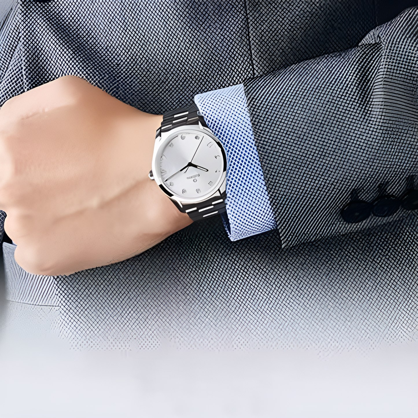 RADO🌟Men's Formal  Wrist Watch with Stainless Steel Chain